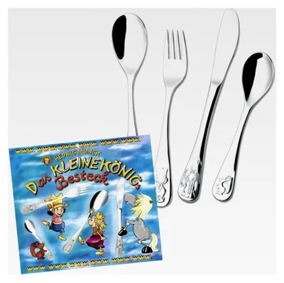Produktbild von Kinderbesteck - Der kleine König 4-teilig mit Gravur