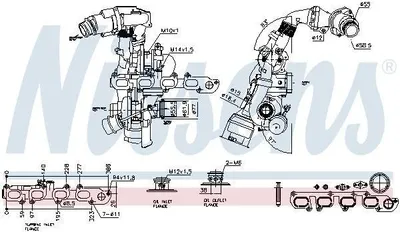 Produktbild von Turbolader NISSENS 93516 für VW Transporter V Bus (7HB, 7HJ, 7EB, 7EJ, 7EF, 7EG, 7HF, 7EC)