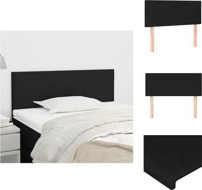 Immagine prodotto di vidaXL Testiera nera 90x5x78/88 cm in tessuto - Testate e piedi