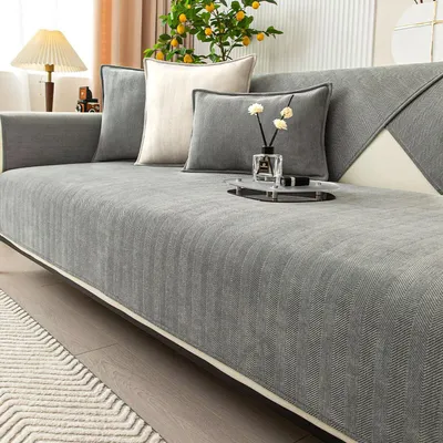 Produktbild von Sofa Überwurf mit Antirutsch, 110 x 160 cm, hellgrau