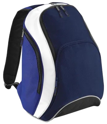 Produktbild von Bagbase Teamwear Rucksack, 21 Liter FK215 (Einheitsgröße) (Dunkelblau/Königsblau/Weiß)