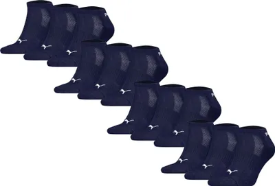 Produktbild von PUMA Uni Sneakersocken, 12er Pack - Cushioned Sneaker 12P, Logo, einfarbig Blau 35-38