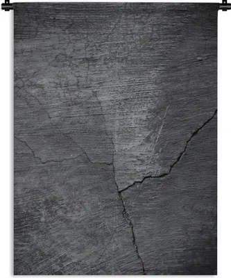 Produktbild von MuchoWow® Wandteppich Wandbehang Beton - Schwarz - Riss 60x80 cm Tapisserie Dekoration Wandtuch - Decke - Wandtücher - Wohne