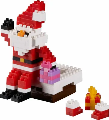 Immagine prodotto di Brixies Weihnachtsmann Am Schornstein, Bausatz, Bausteine, Konstruktionsbausatz, ABS, Bunt, 153 Teile, 203008
