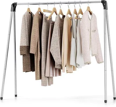 Image de Porte-manteaux pratique - Porte-manteaux pliable, porte-manteaux robuste en acier inoxydable