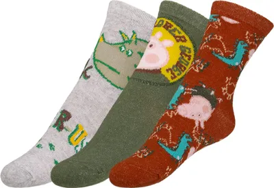 Produktbild von Baby Peppa Socken - Satz von 3 Paaren - 23-26 - Khaki,Braun,Grau