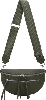 Produktbild von Bauchtasche (TTL-322) Klein Umhängetasche Klein Kunstleder Italy-Design DARK GREEN
