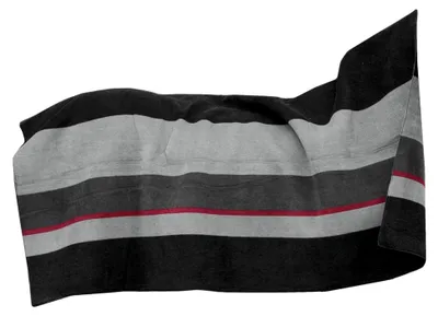 Produktbild von Fleecedecke - Quadratische Streifen Schwarz Grau - 140x160