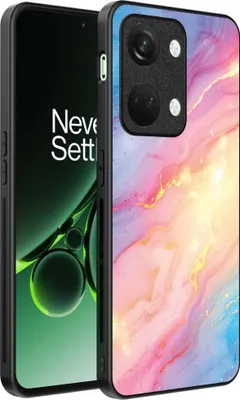 Produktbild von Smartphonica Telefon Fall geeignet für OnePlus Nord 3 mit Regenbogen Glitter Marble Print - TPU Backcover Fall Regenbogen Glitter Marble Design