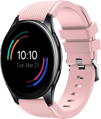 Produktbild von Strap-it OnePlus Watch Silikonarmband (rosa)