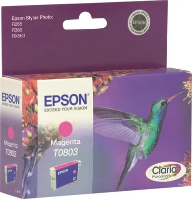 Produktbild von Tintenpatrone Epson T0803 magenta Packung mit 10 Stück