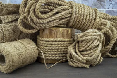 Image de Corde de jute - Ø 6 - 32 mm - Jute fibre naturelle corde décoration jardin Rope 28mm / 3 mètres