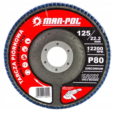 Productafbeelding van Tarcza Piórkowa 125Mm P80 Roestvrij Staal