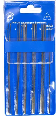Obrázok produktu pre Príslušenstvo pre ručné práce Sortiment pílových listov 130 mm 4x každý v hrúbkach 1, 3, 5, 7, 9 výška 1,3 cm NOVINKA