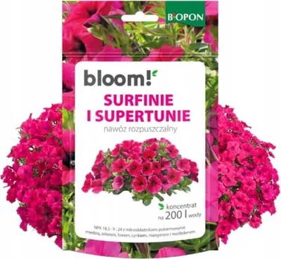 Obrázek produktu pro Rozpustné hnojivo pro surfinie a supertunie 200g Snadno stravitelné