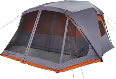 Produktbild von vidaXL Familienzelt 10 Personen Grau Orange Quick Release Wasserdicht