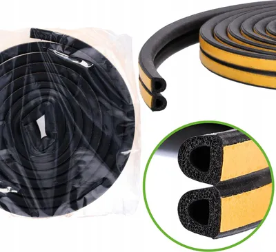 Produktbild von Garagendichtung D 14x12 schwarz 1m (2x0,5m)