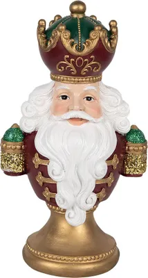 Produktbild von Clayre & Eef Weihnachtsdekorationsfigur Weihnachtsmann 15x10x26 cm Rot Kunststoff