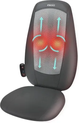 Productafbeelding van Famanu Shiatsu massagezetel voor rug en schouders - verstelbaar met 3 massagefuncties en warmtefunctie