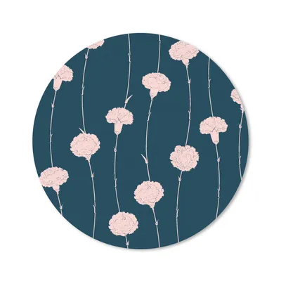 Produktbild von MuchoWow® Mauspad Mousepad Blumen - Pfingstrose - Muster - Pastell 30x30 cm - Mousepads - Maus Mat - Pad - Mausunterlage - Tischunterlage - Schreibtischmatten