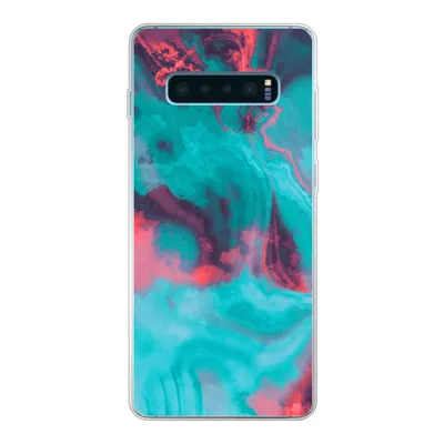 Produktbild von MuchoWow® Handyhülle Schutzhülle Hülle für Samsung Galaxy S10 Plus Abstrakt - Neon - Rosa - Blau Silikon Softcase Handy Hülle - Schutzhülle - Geburtstag Teenager