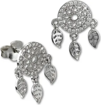 Produktbild von SilberDream Damen Ohrringe Traumfänger Zirkonia Ohrstecker 925 Silber D2GSO503W