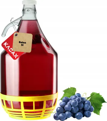 Zdjęcie produktu dla KADAX Gąsior Do Wina 5L Balon Dama W Koszu Butelka Na Wino + Zamknięcie