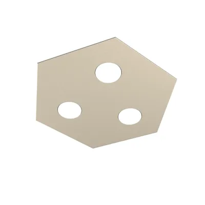 Zdjęcie produktu dla Lampa sufitowa sześciokątna Toplight, 3 światła maks. 9W z gniazdem GX53, struktura piaskowa, nowoczesny design 40x46x3cm