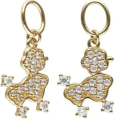 Produktbild von 18 Karat Gold Anhänger für Clicker MOISSANIT-PUDEL