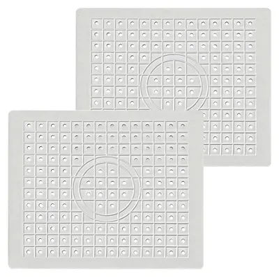 Produktbild von 2 Stück Gummi Spülbeckenmatte 31 x 26 cm (Weiß)
