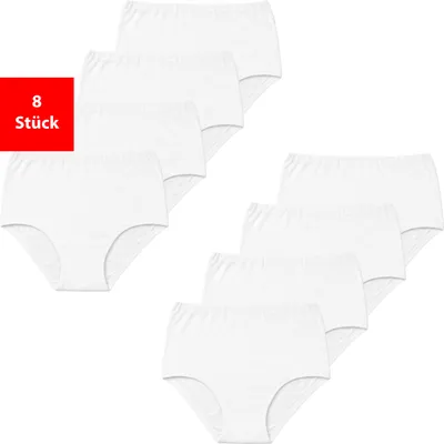 Produktbild von Taillenslip Damen Slips aus 100% Baumwolle im 4er & 8er Pack mit Stretchbund - 52/54 8er