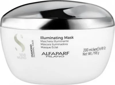 Produktbild von Alfaparf Milano Semi Di Lino Diamond Illuminating Mask pflegende Haarmaske für den Haarglanz 500 ml