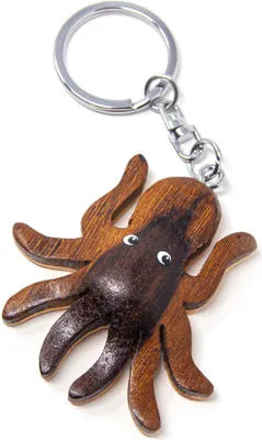 Produktbild von Schlüsselanhänger aus Holz - Oktopus