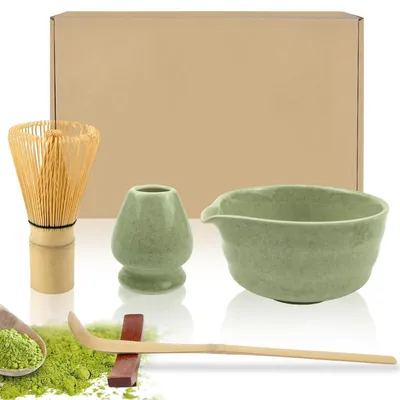 Immagine prodotto di Set da tè Matcha composto da 5 elementi: frusta, cucchiaio e ciotola con beccuccio