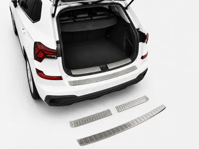 Zdjęcie produktu dla Osłona krawędzi bagażnika ze stali nierdzewnej, matowa, wewnętrzna i zewnętrzna, pasująca do Skoda Kamiq, rocznik 2019-2023