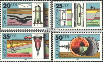 Produktbild von Briefmarken DDR 1980 Mi 2557-2560 (kompl.Ausgabe) gestempelt Geophysik