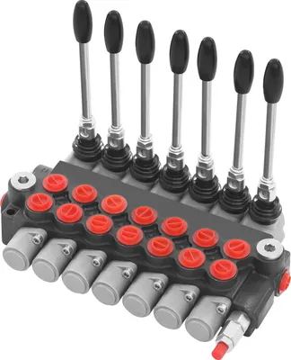 Obrázok produktu pre Hydraulický riadiaci ventil, maximálny tlak 31,5 MPa, prietok 13 GPM, čierny a červený