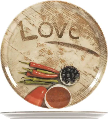 Produktbild von SATURNIA Love 6er-Pack Pizzateller, Porzellan, Sortiert, 33 cm