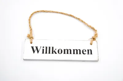 Produktbild von Türschild Schild Willkommen Holz weiss Landhausstil Maritim