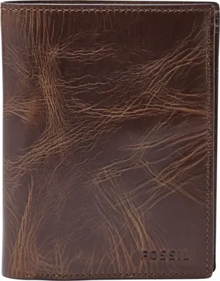 Produktbild von FOSSIL Leder Geldbörse Derrick International Combi Dark Brown braun