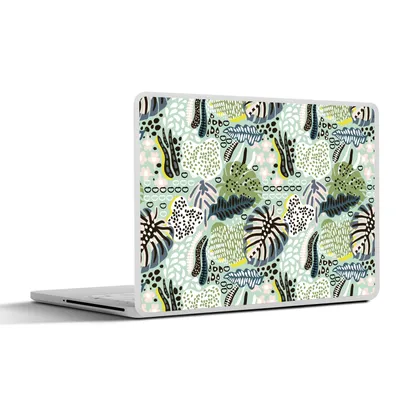 Produktbild von MuchoWow® Laptop Aufkleber Sticker Cover Pflanzen - Formen - Dschungel - Muster 40x30 cm - Laptop Dekoration - Selbstklebend
