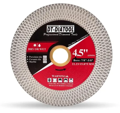 Immagine prodotto di Disco diamantato da 115 mm x 22,23 mm per tagliare porcellana, piastrelle, Vetroceramica e marmo