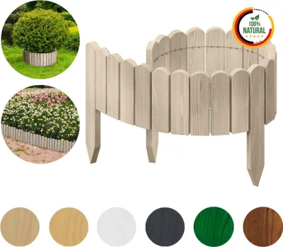 Bordo Aiuole Effetto Rattan - 5m Grigio - Recinzione Giardino Modulare