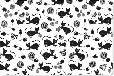 Produktbild von MuchoWow® Mauspad Mousepad Mädchen - Katze - Maus - Muster - Mädchen - Kinder - Kinder - Mädchen 27x18 cm - Mousepads - Maus Mat - Pad - Mausunterlage - Büroartikel - Desk Matten