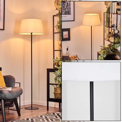 Produktbild von Schiavonea Stehlampe aus Metall/Stoff in Schwarz/Beige