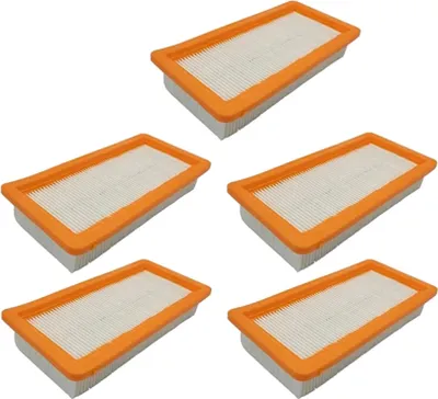 Produktbild von 5x Trade-Shop Flachfaltenfilter / Lamellenfilter / Luftfilter kompatibel mit Kärcher WD 7.000 7.200 7.300 7.500 7.700 7.800 ersetzt 6.414-971.0