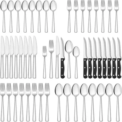 Produktbild von 36-teiliges Besteckset für 6 Personen mit Steakmessern, Edelstahl, spülmaschinenfest