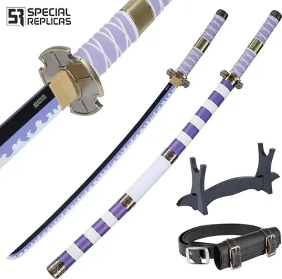 Obrázok produktu pre Katana Bamboo Anime Knight Cosplay Sword, Katana inšpirovaná Roronoa Zoro One Piece Sword 105cm 41 palcov a Variety JT10664P-2