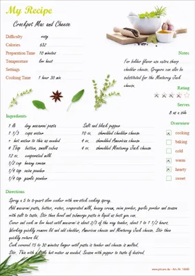 Image de PRICARO Bloc-notes de recettes "Epices", A4, 25 feuilles, 3 pièces