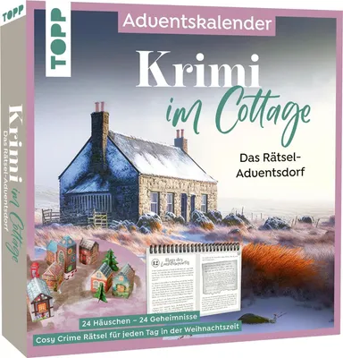 Produktbild von Krimi im Cottage - Das Rätsel-Weihnachtsdorf - Adventskalender
